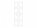 Design de Painel de Porta Minimalista para Laser DXF