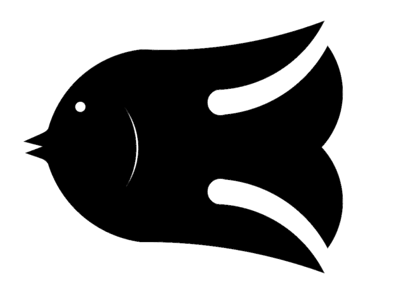 Minimalist Fish Silhouette Vector Design DXF File