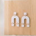 Minimalist Geometric Arch Earrings Vector File