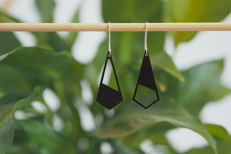 Minimalist Geometric Earrings Laser Cut Vector SVG File