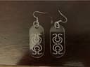 Pendientes Ovalados Geométricos Minimalistas Vector Laser Cut SVG