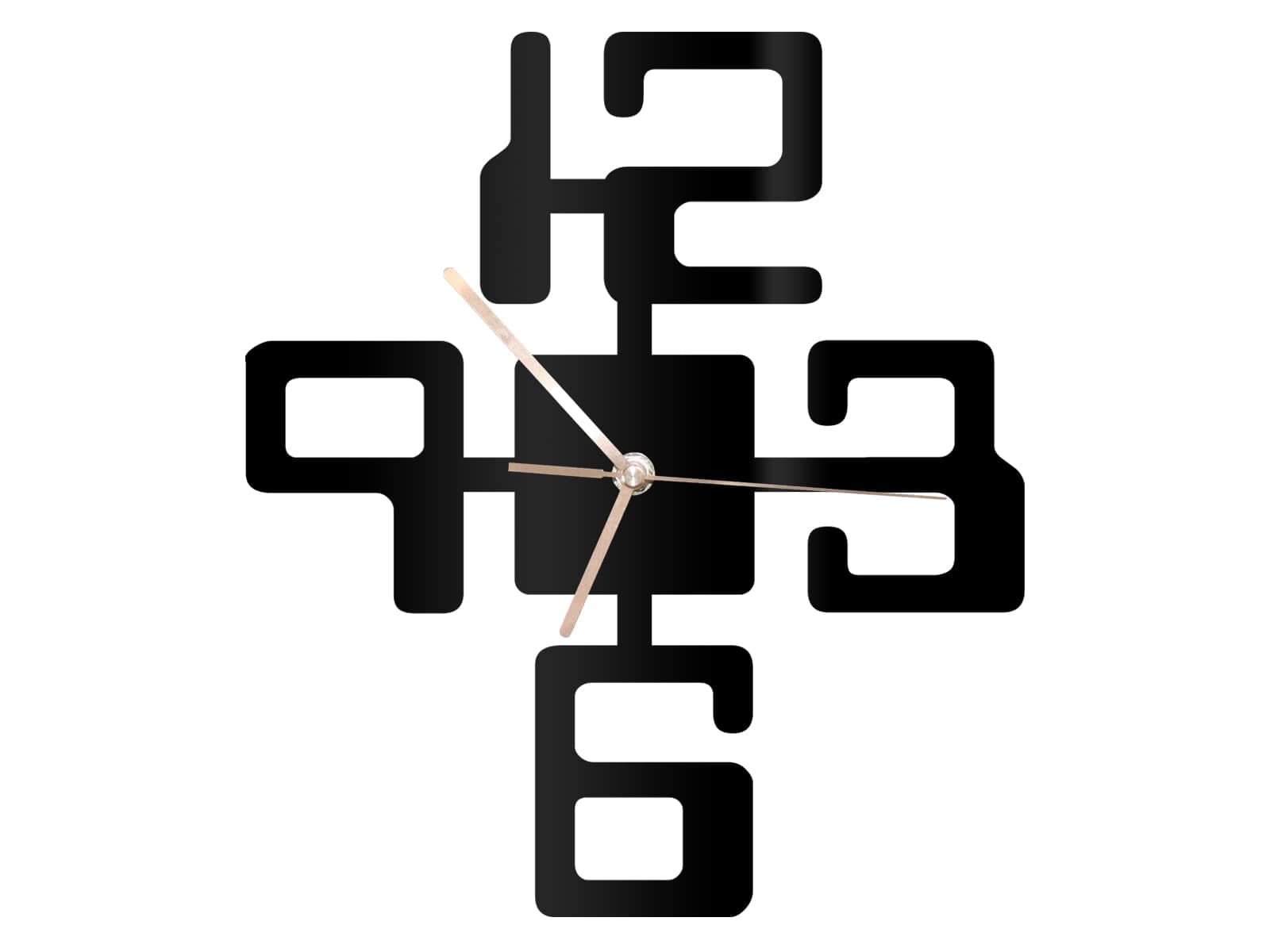 Minimalist Geometric Wall Clock Laser Cut Vector File
