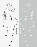 Vector de Arte Lineal de Caballo Minimalista para Corte Láser
