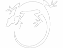 Archivo Vectorial Silueta de Lagarto para Corte Láser (DXF)