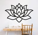 Minimalist Lotus Flower Wall Art Vector Laser Cut File