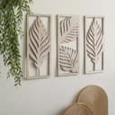 Minimalist Palm Leaf Wall Art Panels Laser Cut Vector