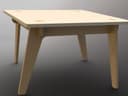 Design Vetor de Mesa de Centro Minimalista em Madeira