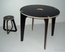 Conjunto de Mesa de Centro Redonda y Taburete en DXF