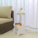 Minimalist Round Side Table with Magazine Rack Laser Cut Vector File