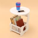 Minimalist Round Side Table with Storage Laser Cut Vector Plan