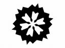 Diseño Vectorial de Silueta de Copo de Nieve Minimalista DXF