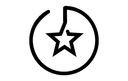 Vector de Logotipo Estrella en Círculo Minimalista Archivo DXF