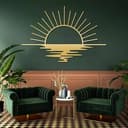 Arte de Pared Minimalista Sol y Reflejo Vector para Láser