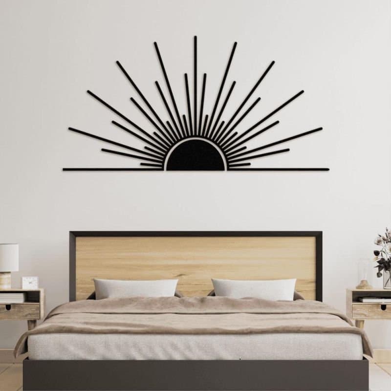 Minimalist Sunrise Wall Art Vector File for Laser Cutting