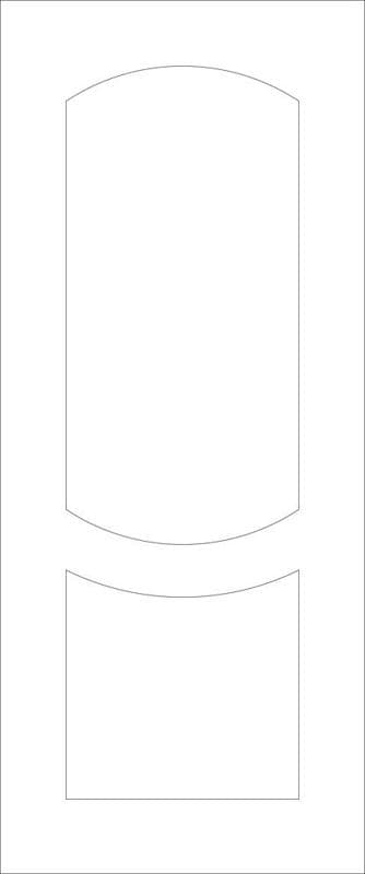 Minimalist Two-Panel Door Design Vector File for CNC