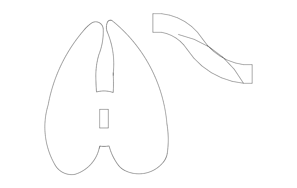Minimalist Wall Hook Vector Design DXF File for CNC