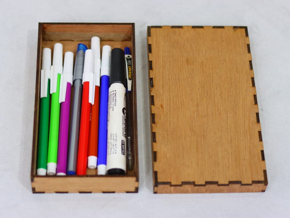 Minimalist Wooden Pencil Case Laser Cut Vector File