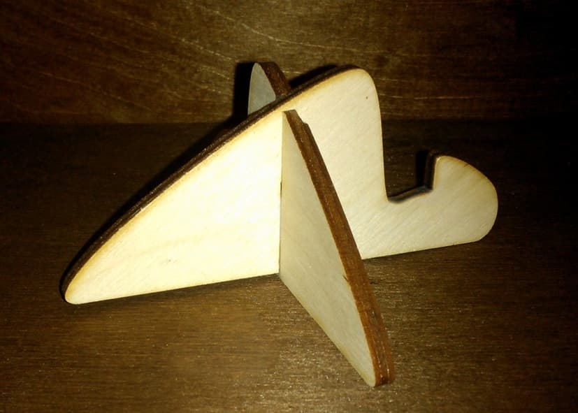 Minimalist Wooden Phone Stand Laser Cut Vector File