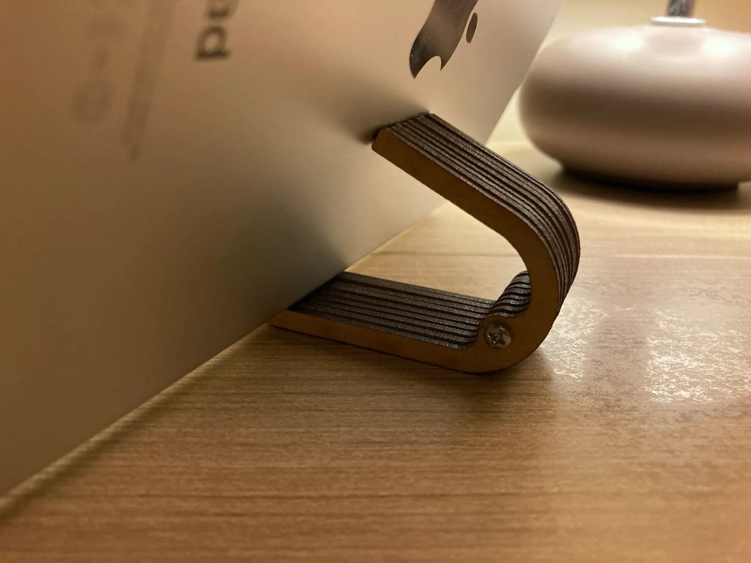 Minimalist Wooden Tablet Stand Laser Cut DXF File