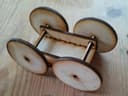 Minimalist Wooden Toy Cart Laser Cut Vector SVG File