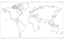 Minimalist World Map Wall Art DXF Template for Laser Cutting