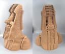 Quebra-cabeça 3D Estátua Moai Arquivo DXF para Laser Cut