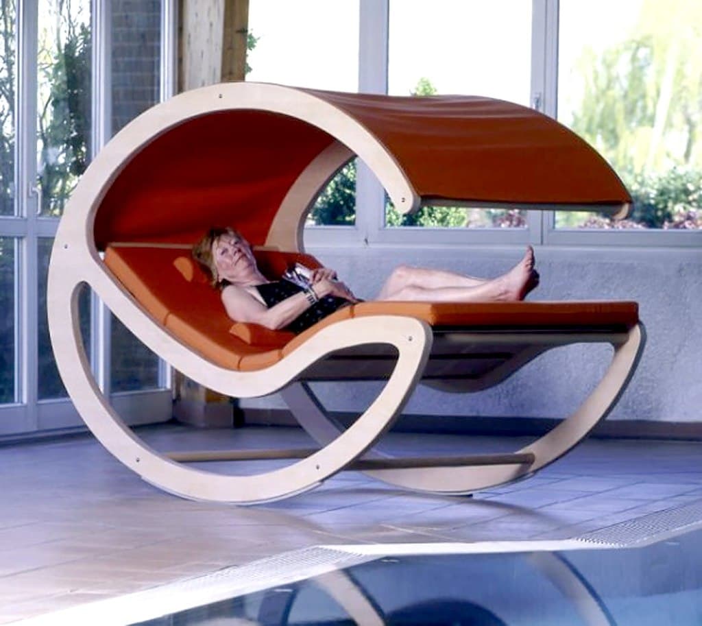 Modern Arc Canopy Rocking Lounger CNC Vector File