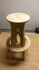 Modern Backless Plywood Bar Stool DXF Vector File for CNC