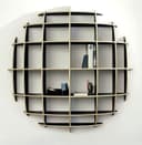 Modern Circular Grid Wall Shelf Free Vector File for Laser Cutting