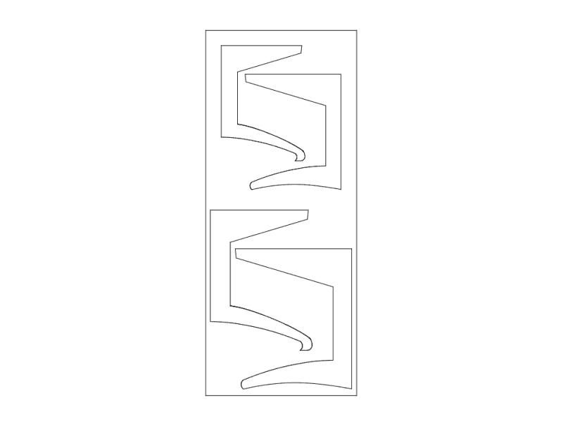 Modern Coffee Table Leg DXF Vector File for Laser Cutting
