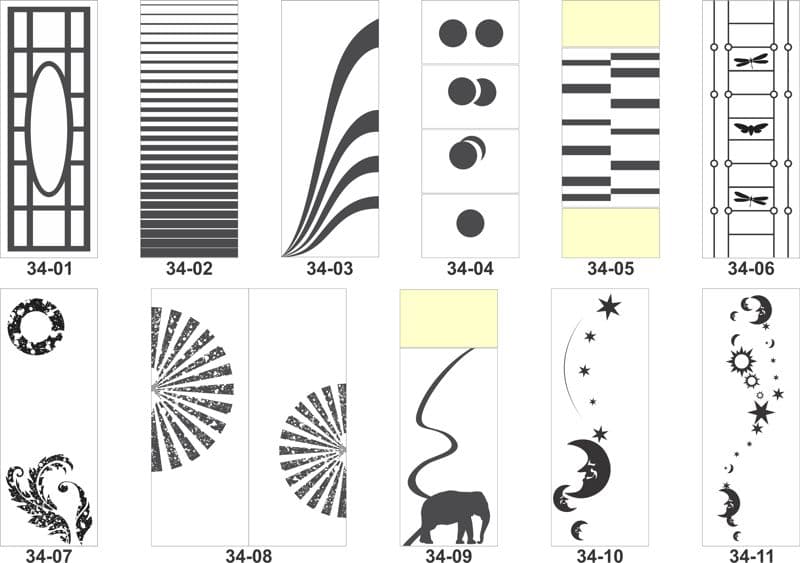 Modern Decorative Door Panels Vector Collection for Laser Cutting