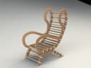 Modern Ergonomic Slat Chair Laser Cut Vector DXF File