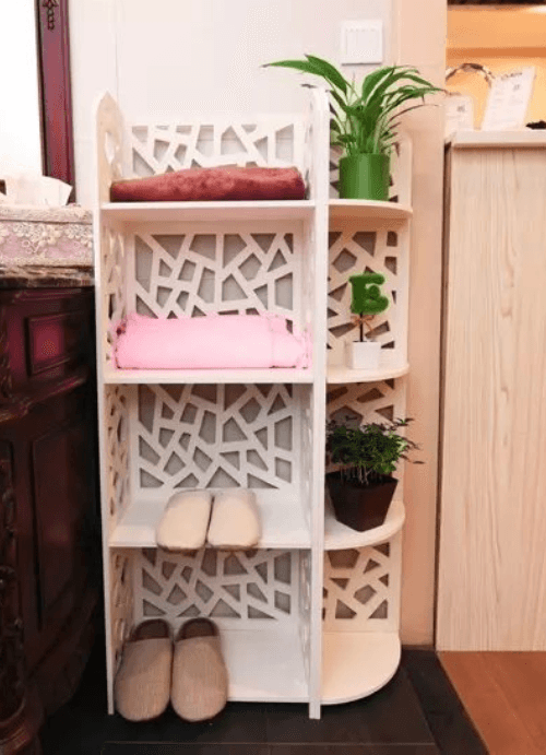 Modern Geometric Display Shelf Laser Cut Vector File