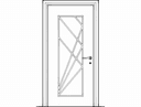 Modern Geometric Interior Door DXF Vector File for Laser Cutting