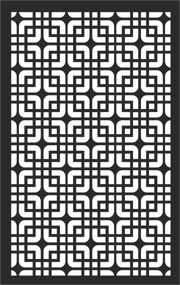 Modern Geometric Lattice Screen DXF Vector Pattern