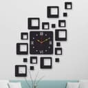 Modern Geometric Squares Wall Clock Laser Cut Vector File