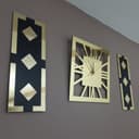 Conjunto de Reloj de Pared Moderno y Paneles Vector Laser Cut