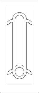 Modern Interior Door Panel Design Vector for CNC Cutting
