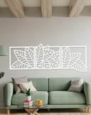 Modern Leaf Wall Art Trio - Laser Cut Vector File