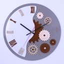 Reloj de Pared con Engranajes Mecánicos Archivo Vectorial