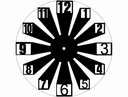 Design Vetorial de Mostrador de Relógio Minimalista DXF