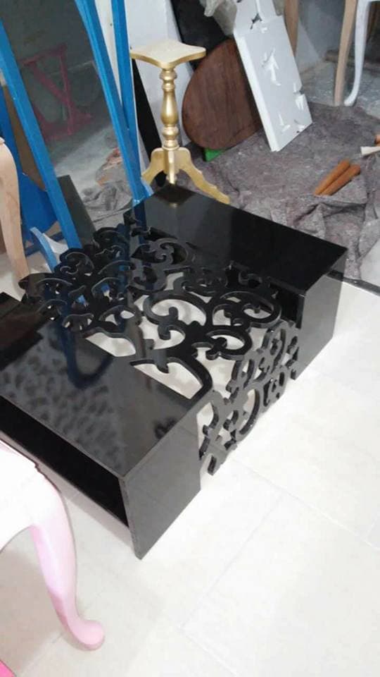 Modern Ornate Coffee Table Laser Cut Vector Design