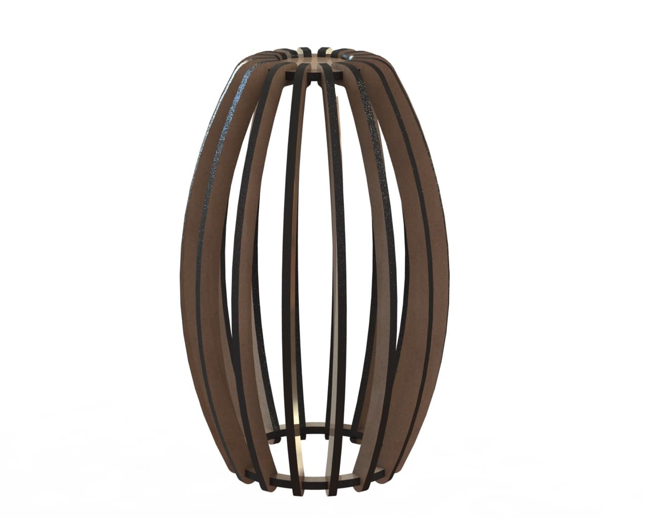Modern Oval Slat Lamp Laser Cut Vector File