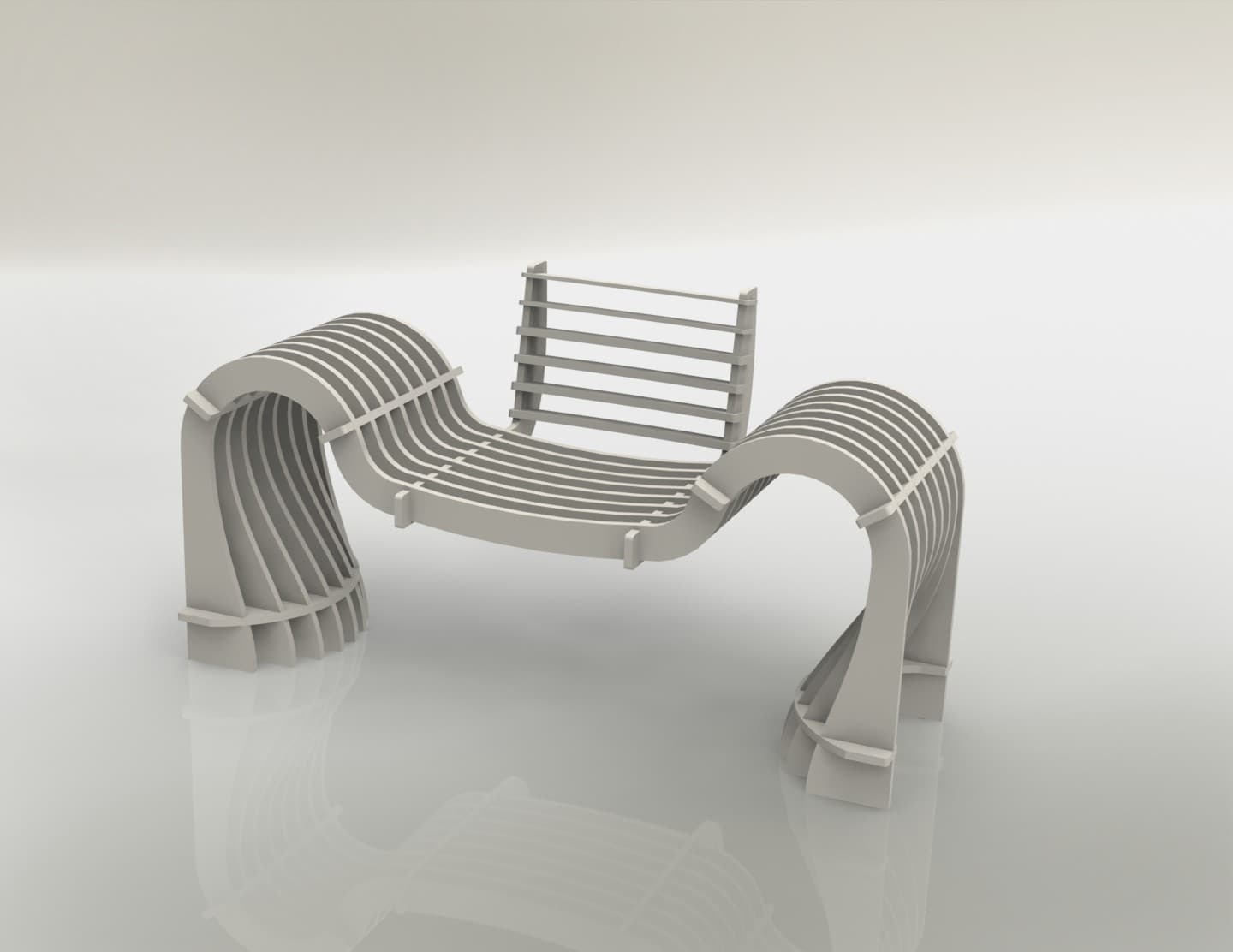 Modern Parametric Lounge Chair Vector File DXF
