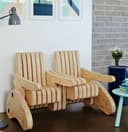 Modern Plywood Slat Loveseat CNC Laser Cut Files