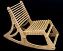 Modern Slat Rocking Chair Laser Cut Vector File