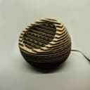 Modern Sliced Sphere Desk Lamp Laser Cut Vector SVG File