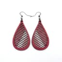 Modern Teardrop Slat Earrings Vector Template for Laser Cut