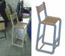 Plano Vetorial de Banqueta Moderna para Corte CNC DXF