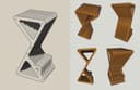 Modern Z-Shape Bar Stool Laser Cut CNC Vector Plan